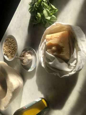 Pesto ingredients