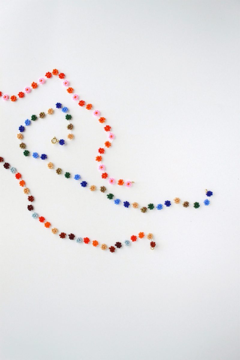 Fiori necklace_orange pink_misto blue_orange brown_kids
