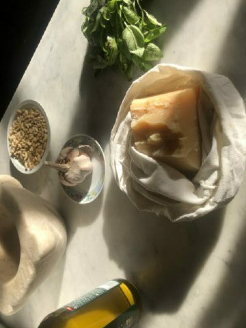 Pesto ingredients